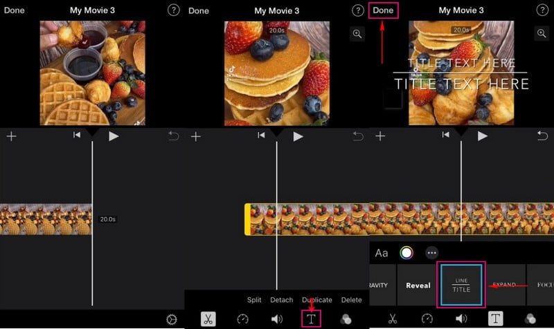 iMovie Add Text to Video TikTok