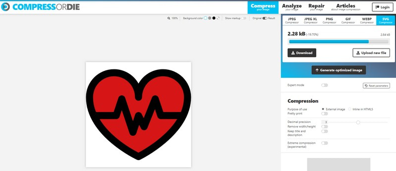 Kompresuj albo giń Jak skompresować SVG