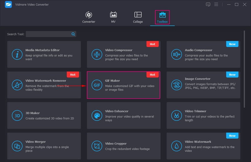 Pilih GIF Maker dari Toolbox