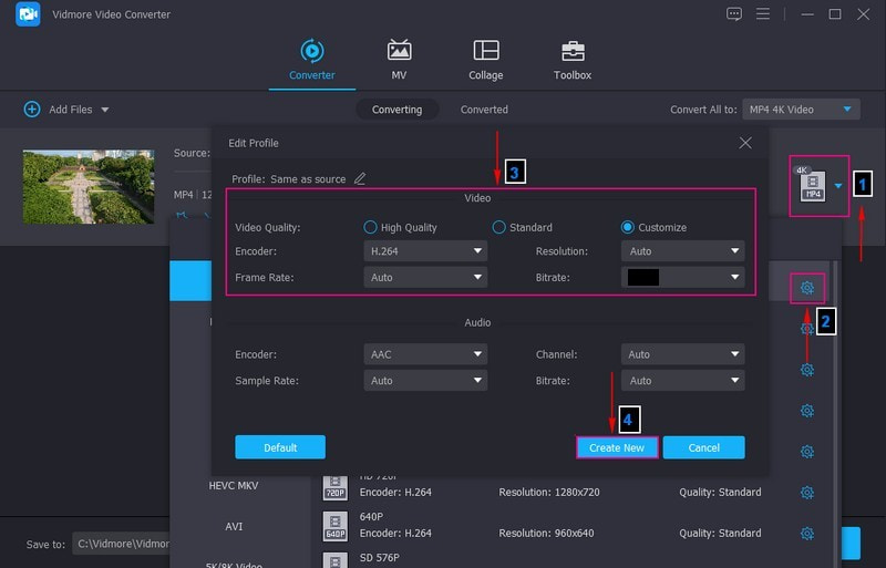 Adjust Video Bitrate