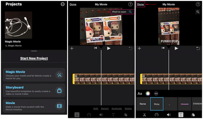 iMovie Siyah Çubukları Kaldır