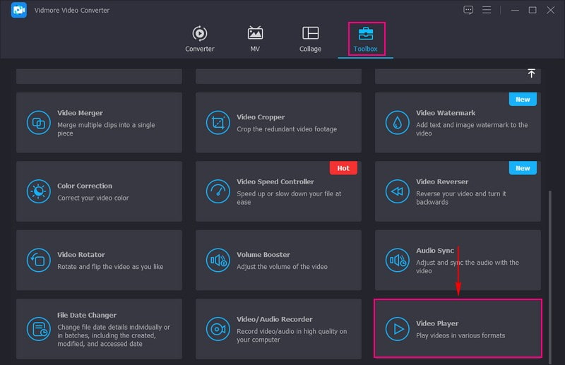 انتقل إلى علامة التبويب Toolbox