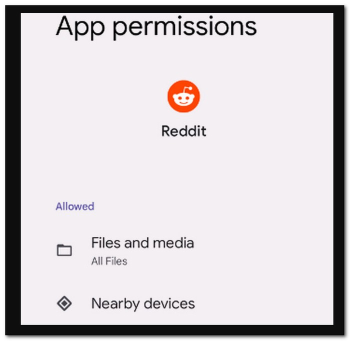 Establecer el permiso de Reddit