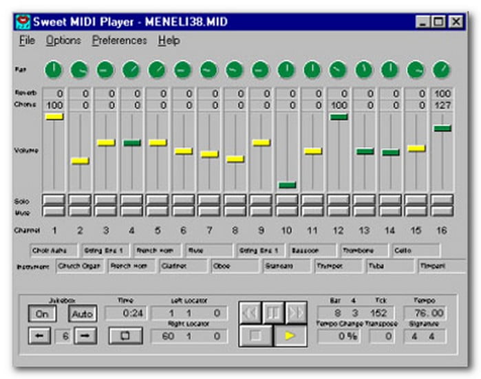 Tatlı MIDI Oynatıcı MIDI Oynatıcı