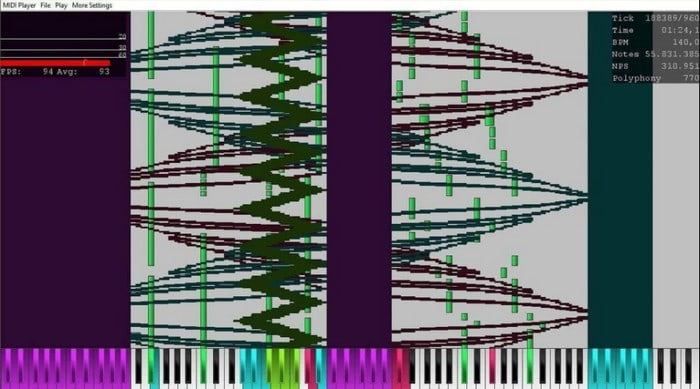 Ultralekki odtwarzacz MIDI Odtwarzacz MIDI