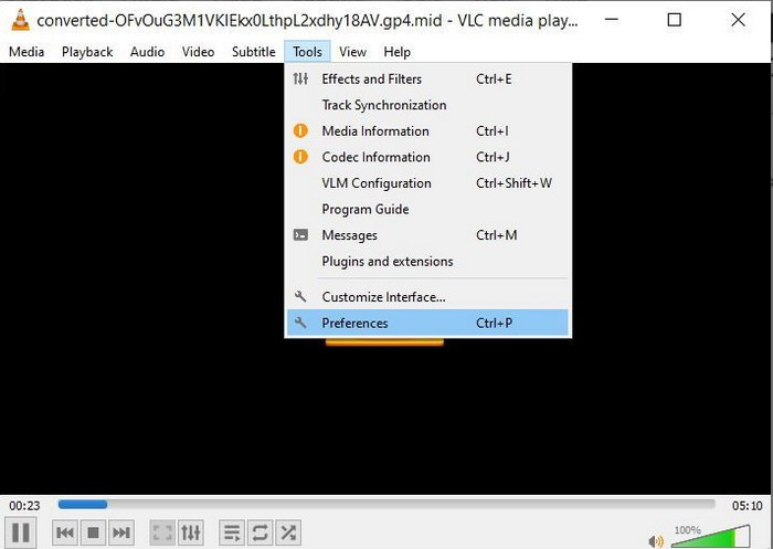 VLC Media Player MIDI-afspiller