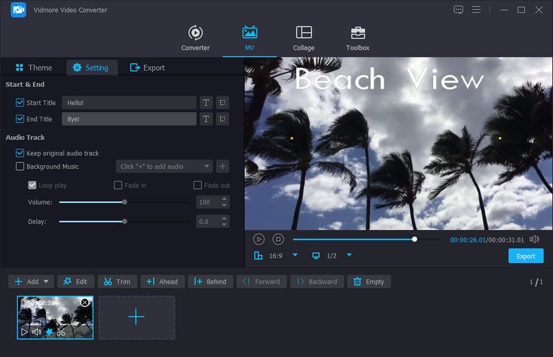 Add Theme Text Audio