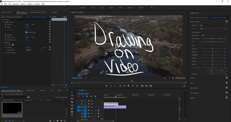 Adobe Premiere Draw on Video