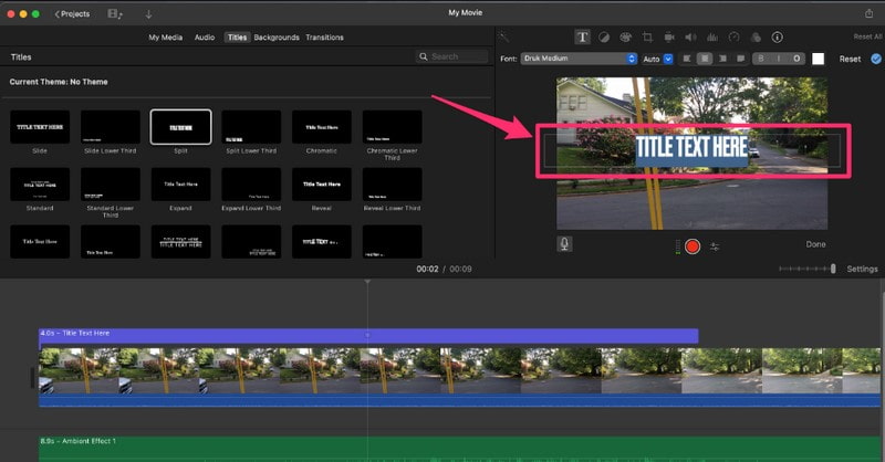 Como adicionar texto ao iMovie no Mac