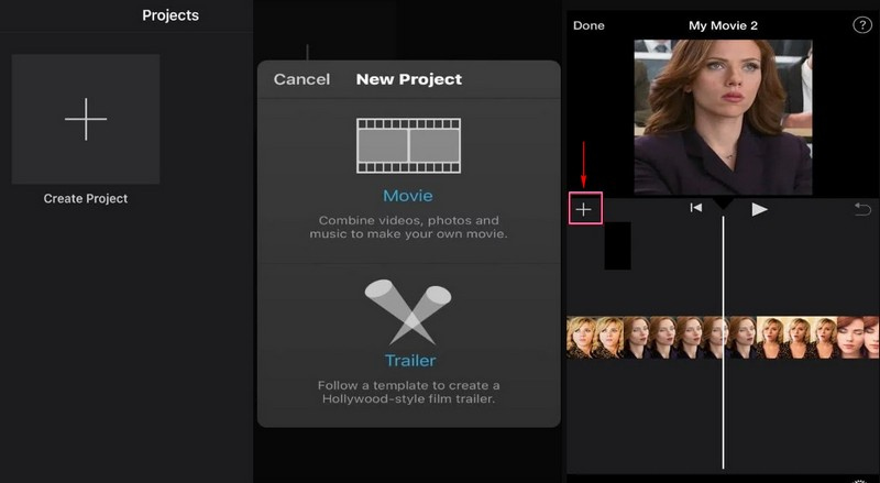 iMovie วิธีสร้างม้วนฟิล์มด้วยรูปถ่ายบน iPhone