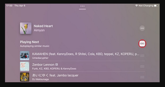 Tắt Apple Music Auto Play