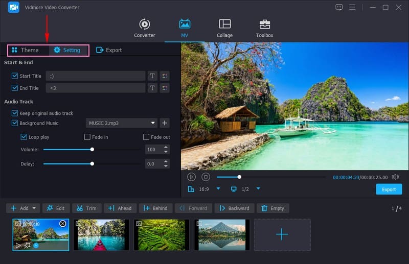 You Can Add Your Desired Theme Title and Background Music