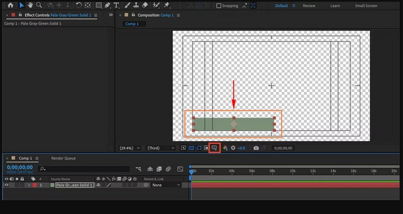 After Effects كيفية جعل الثلث السفلي