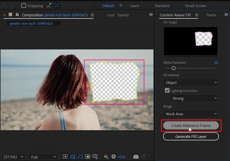 After Effects Xóa đối tượng khỏi video ngoại tuyến