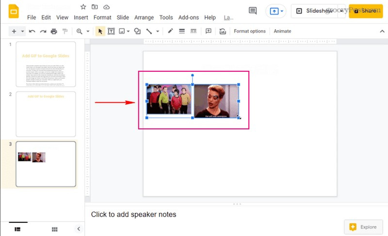 Google स्लाइड में GIF कैसे जोड़ें