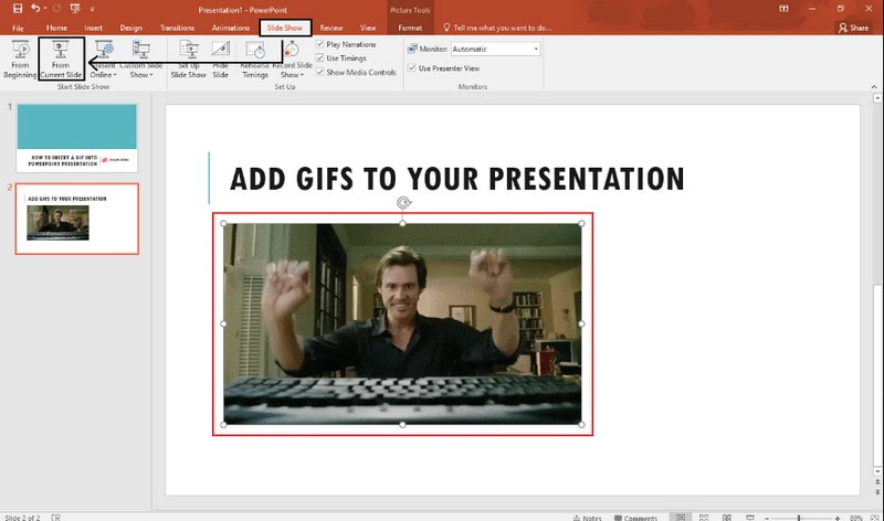 كيفية إضافة صور GIF إلى برنامج Powerpoint