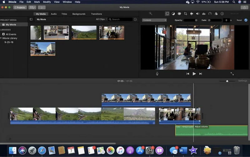 iMovie Καλύτερο πρόγραμμα επεξεργασίας βίντεο για βίντεο εγγεγραμμένου OBS