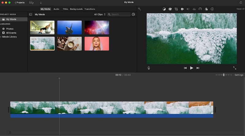 Editor video iMovie Go Pro