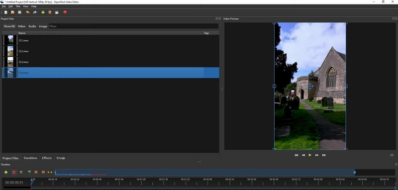 Openshot 视频编辑器 垂直视频编辑器