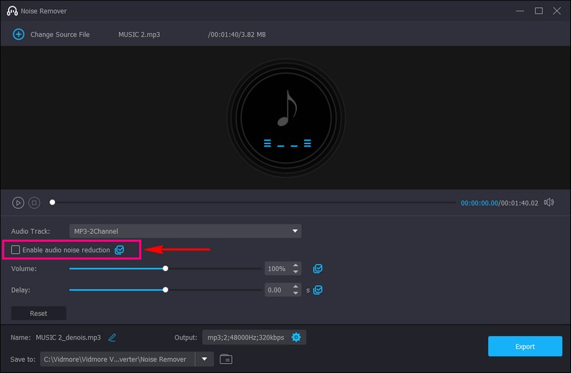 Semak Dayakan Pengurangan Bunyi Audio