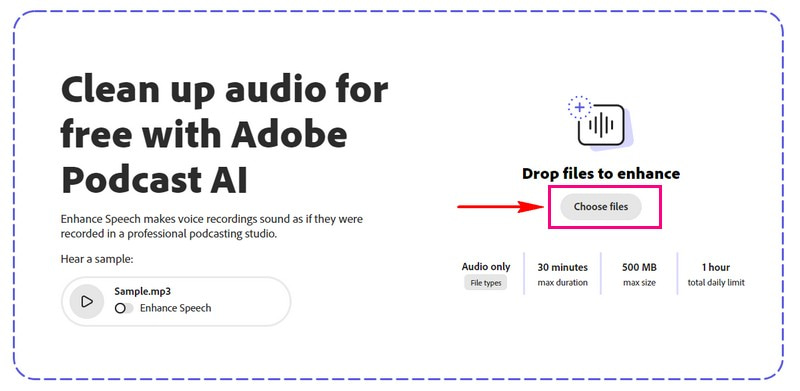Paranna ääntä Adobe Podcastilla