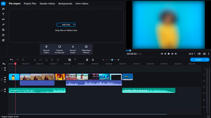 Alternative a iMovie Editor video Movavi