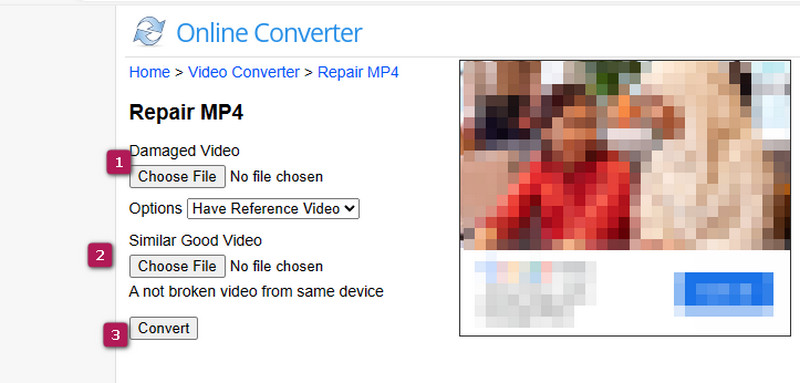 Korjaa MOV Video Online Converter