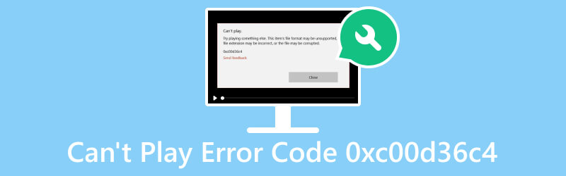 Não é possível reproduzir o código de erro 0xc00d36c4 Reparar