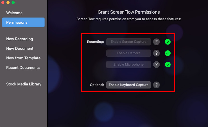 Grant Screenflow Permissions