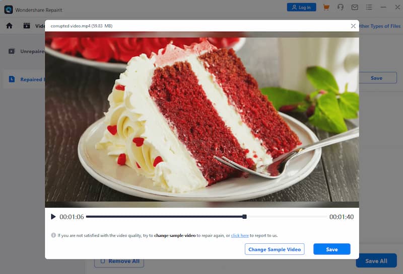 Preview Repaired Video in RepairIt Video Repair