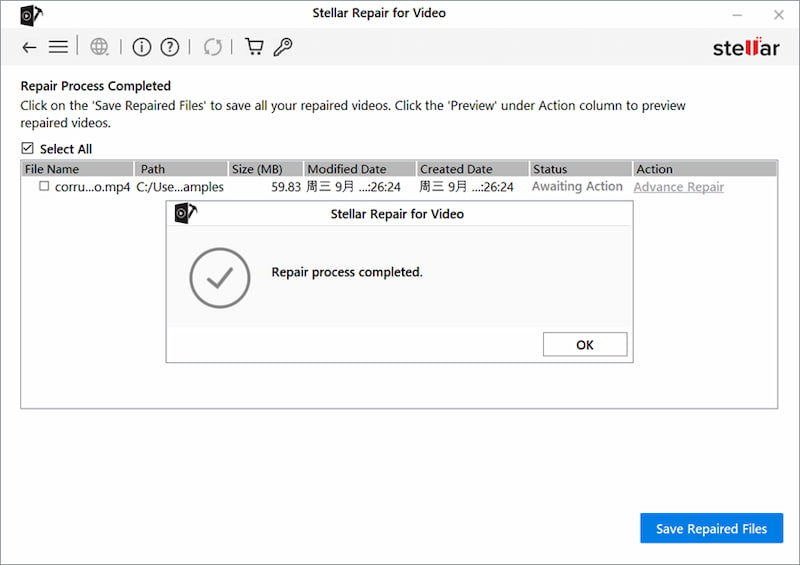 Popravak videa u Stellar Repair for Video