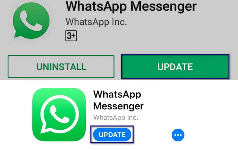 Uppdatera WhatsApp iOS och Android