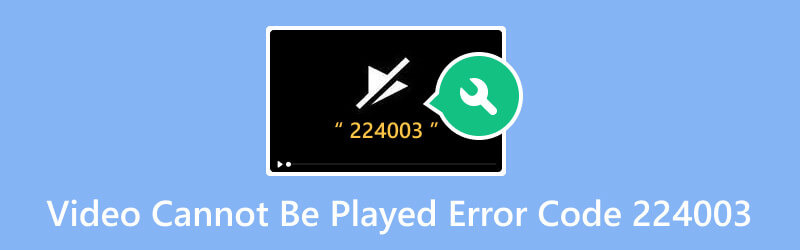 Video kan ikke afspilles Fejlkode 224003