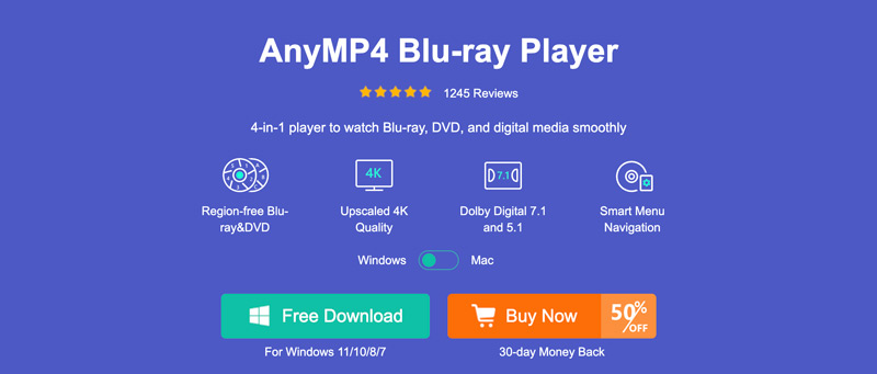 Leitor Blu-ray AnyMP4 4K