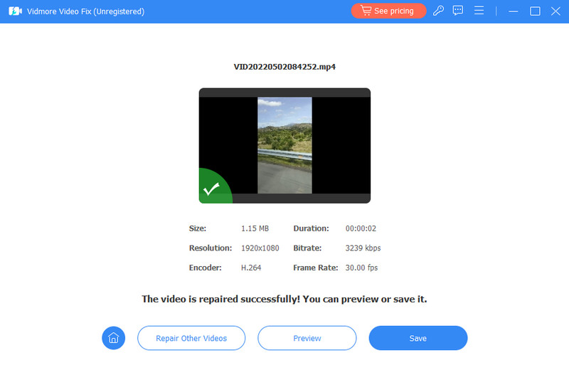 Fix Video Vidmore Einde