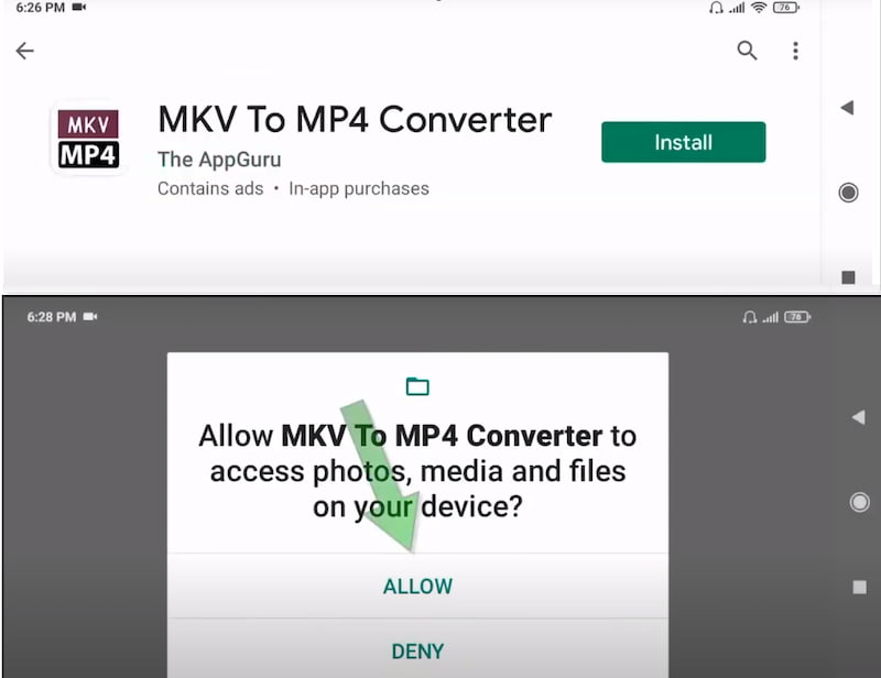 Installer MKV til MP4 Converter