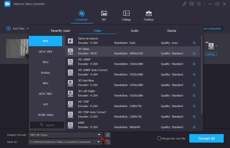 Pilih Format Output