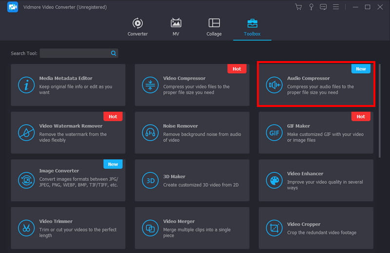 Μεταφόρτωση συμπιεστή ήχου Vidmore Video Converter