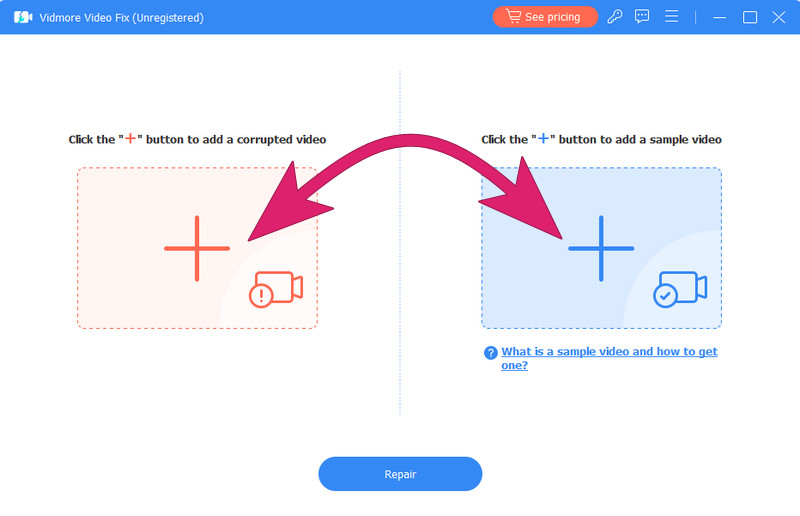 Vidmore Video Fix Lataa videoita