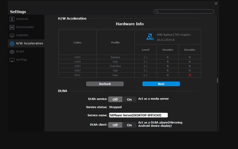 Akselerasi Perangkat Keras 5KPlayer