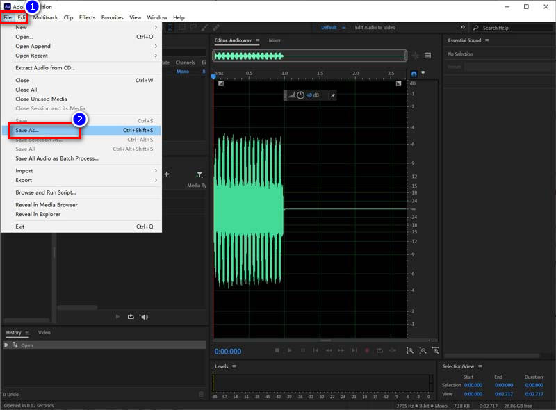 Tetapan Output Mampat Audition Adobe