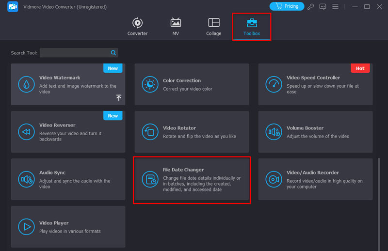 Scegli File Data Changer