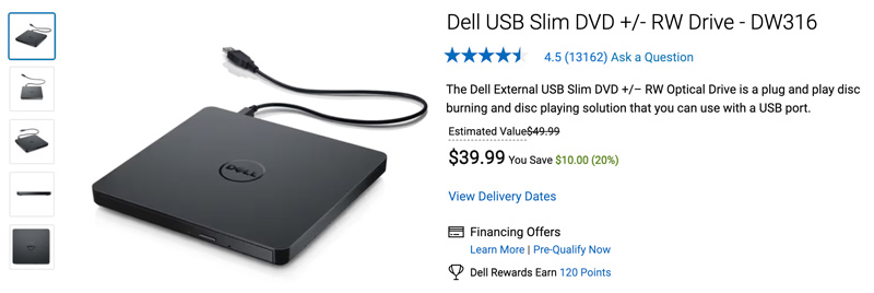 Dell USB DVD Drive DW316