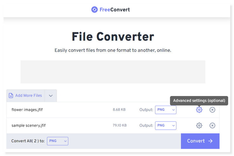 FreeConvert تعديل التنسيق