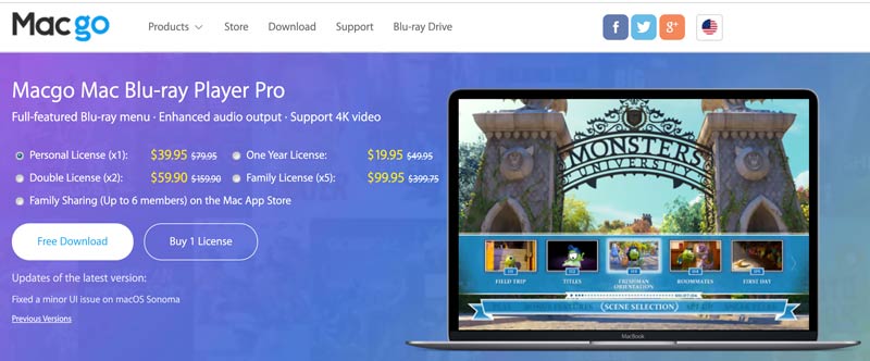 Software MacGo per lettore Blu-ray Pro per Mac