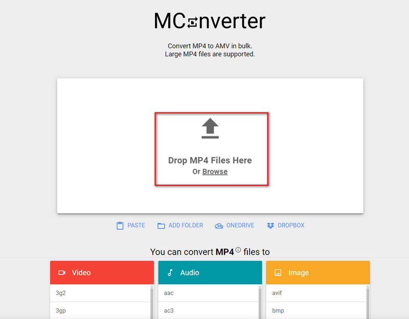 Mconverter Agregar archivo MP4