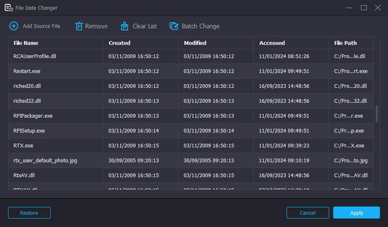 Vidmore File Date Changer