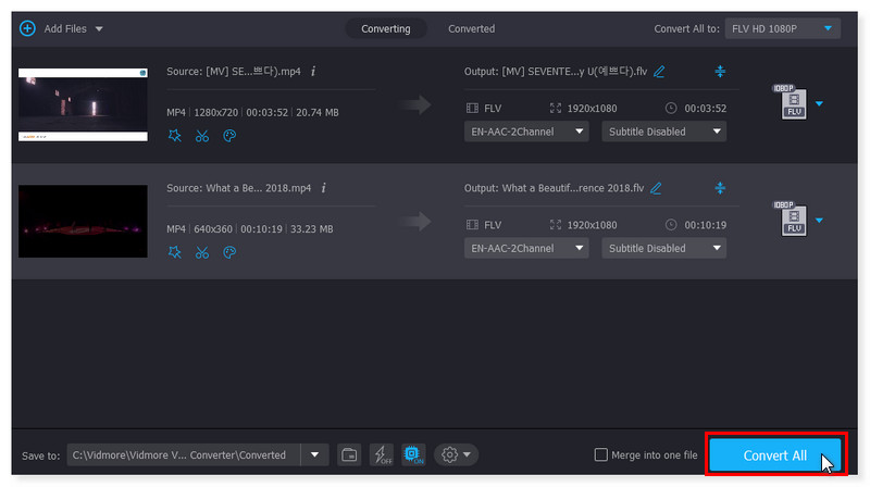 Vidmore converter todos os arquivos