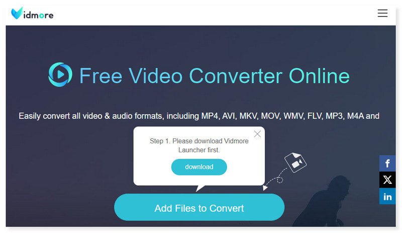 Vidmore Онлайн-видео конвертер