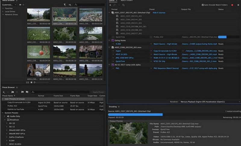 Adobe Media Encoder MP4 στον Ιστό